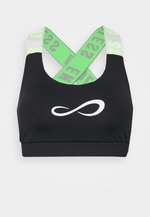 Endless ICONIC - Medium support sports bra - black/green/black - Zalando.ie