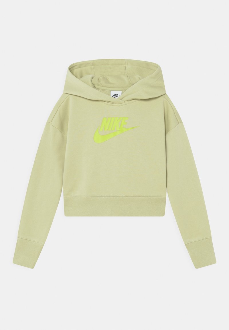 Nike Sportswear CLUB CROP - Mikina s kapucí - olive aura