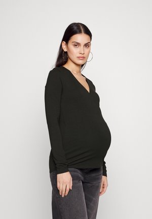 TOP MOM WRAP NANNA - Long sleeved top - black