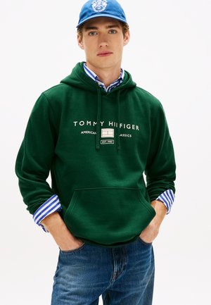 BRAND LOVE MONO STACK HOODY - Kapuzenpullover - nocturnal green