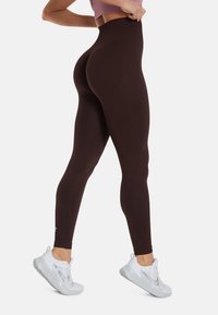 SQUATPROOF CHROMA PLAIN HIGH WAISTED  - Tajice - brown