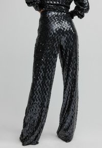Next WIDE LEG SEQUIN TALL  - Stoffhose - navy