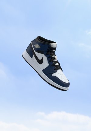 Jordan, AIR JORDAN 1 MID UNISEX - Високи маратонки - white/tech grey/college navy/white