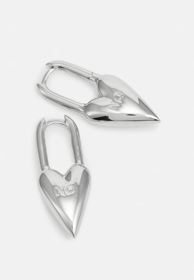 Avgvst YES NO HEART LOCK EARRINGS - Auskari - silver-coloured