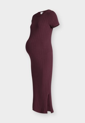 ONLY MATERNITY, OLMALEJANDRA CALF DRESS - Robe de jour - burgundy