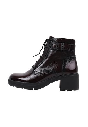 Botines con plataforma - burgundy