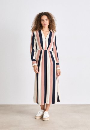 GLOBAL DRAPED MIDI DRESS - Kjole - ladder global/country ivory