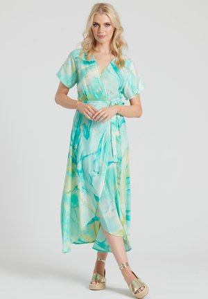 WRAP TIE DYE - Robe de jour - turquoise