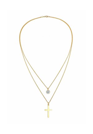 SPARKLING CROSS - MIT KRISTALLEN VON SWAROVSKI® - Halskette - gold-coloured