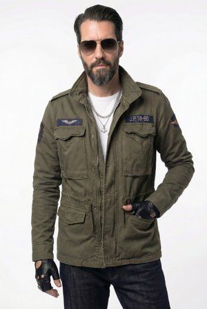 JP1880 Lehká bunda - dark green