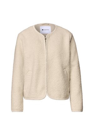 Street One, TEDDY-JACKE MIT RUNDHALS UND CORDDETAILS - Forro polar - soft fawn beige
