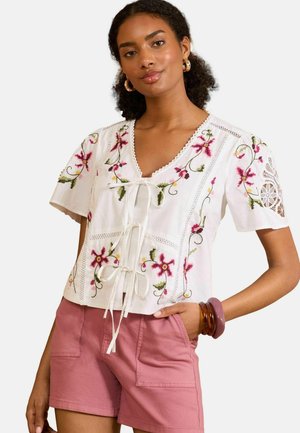 Love & Roses SHORT SLEEVE - Blouse - ivory white