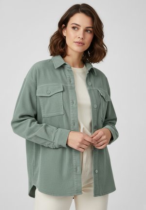 KLASSISCHES IM MODERNEN DESIGN MIT FRONTTASCHEN - Leichte Jacke - grün