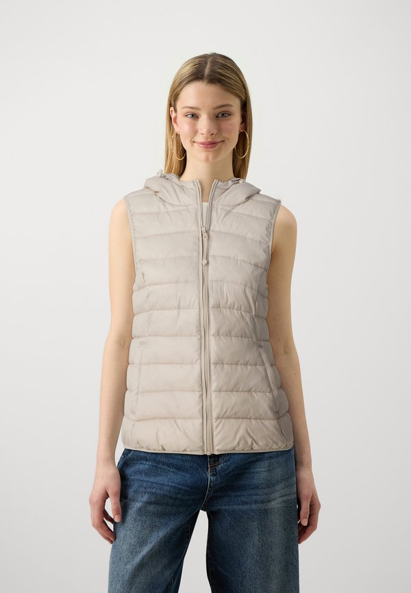 ONLNEWTAHOE HOOD - Waistcoat - pumice stone