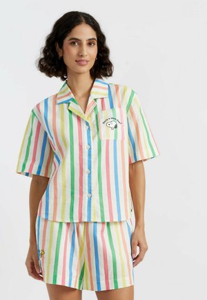 SNOOPY COLOUR STRIPE LOUNGE SHORT SLEEVE - Maglia del pigiama - cream multi