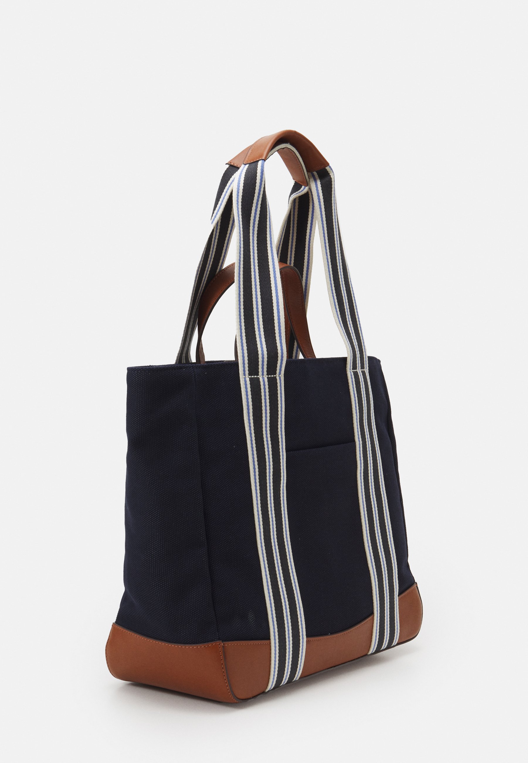 canvas striped tote bag