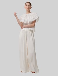 Leem WIDE  - Broek - white