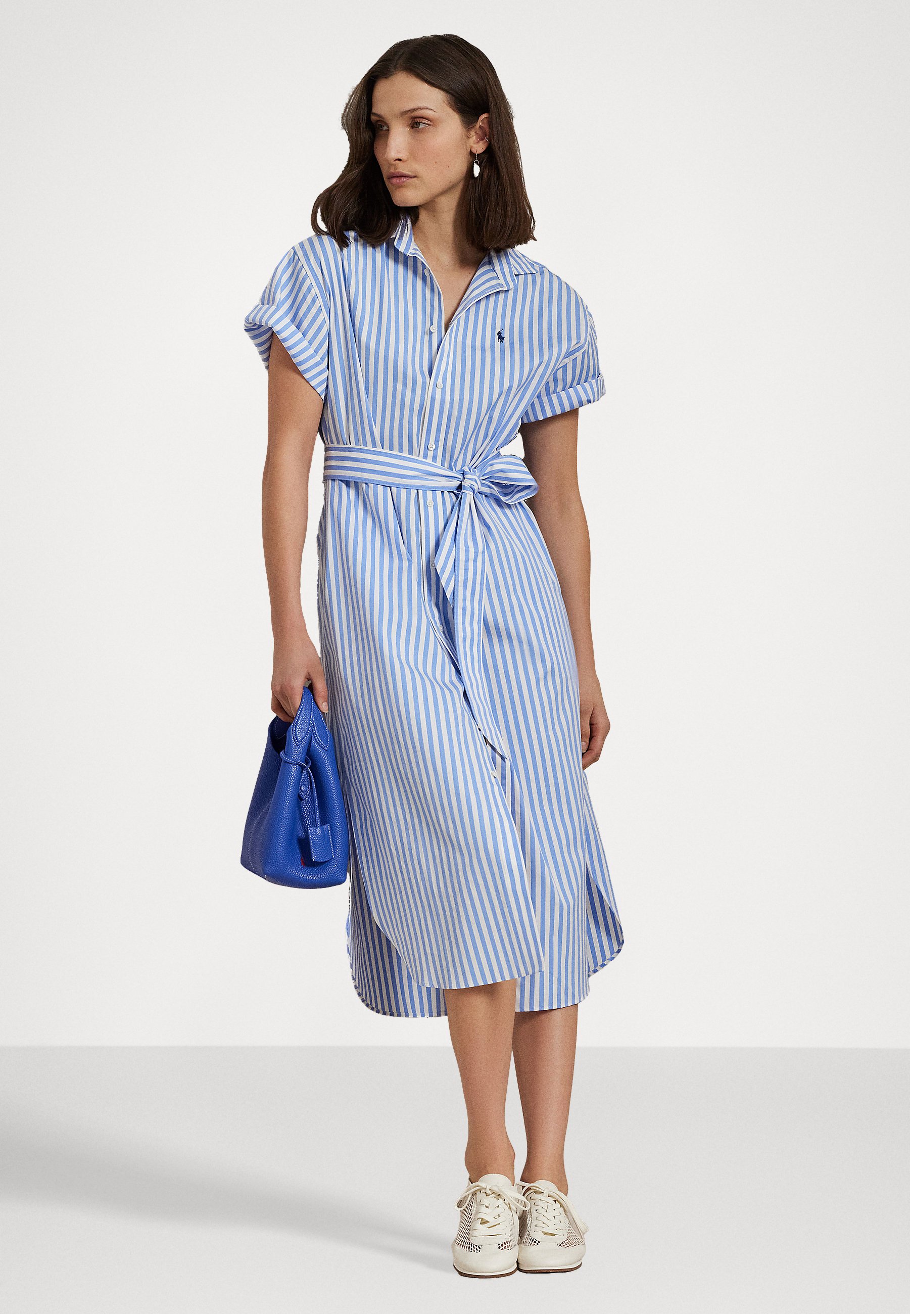 Polo Ralph Lauren BELTED STRIPED COTTON SHIRTDRESS - Shirt dress