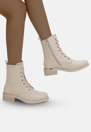 Platform ankle boots - natur