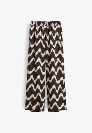 OPUS PANTS, WIDE FIT HIGH RISE - Stoffhose - coffee bean