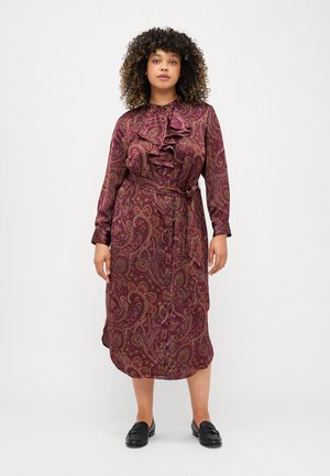 ADEOLA LONG SLEEVE DAY DRESS - Day dress - burgundy/multi