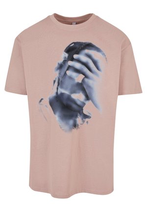 4 AM OVERSIZE TEE - T-shirt con stampa - pink