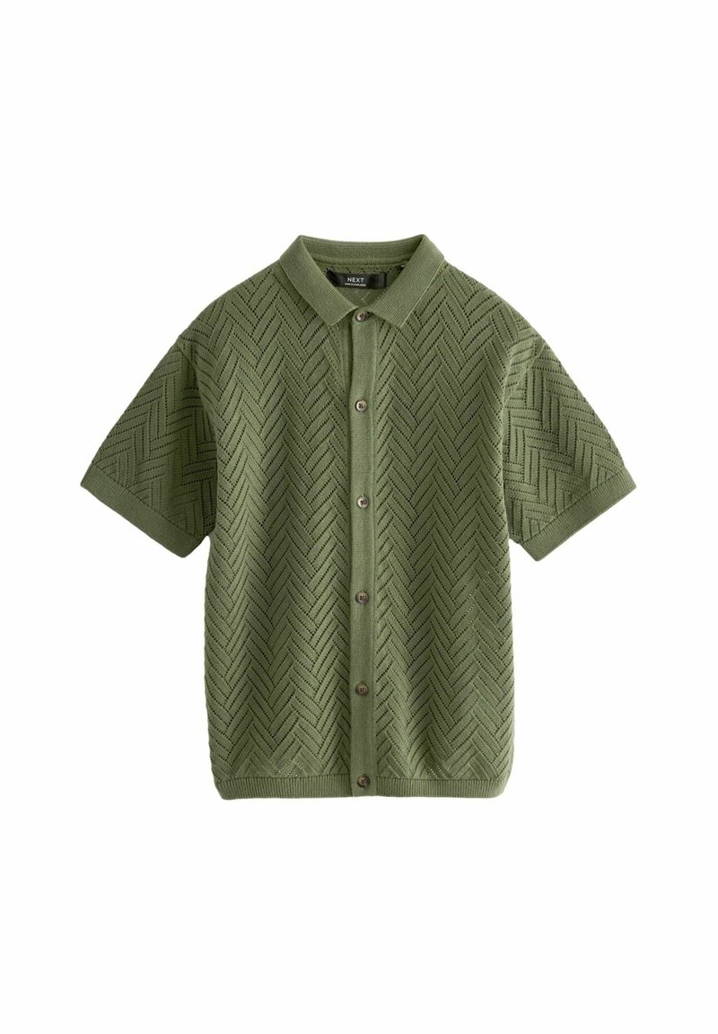 Next SHORT SLEEVE TROPHY NECK - REGULAR FIT - Bluză polo - khaki green
