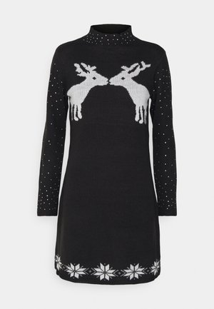 Pieces PCFIRA CHRISTMAS GLITTER DRESS - Šaty do práce - black