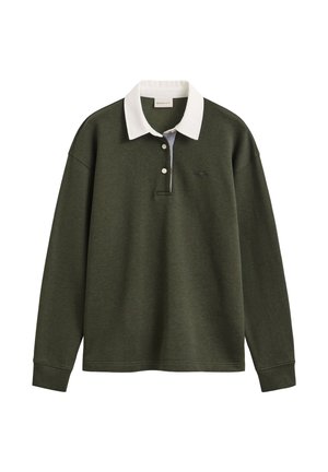 GANT, RUGGER SWEAT - поло риза - mossy green