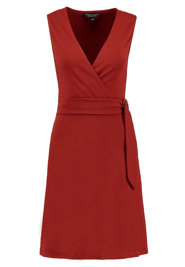 Robe Midi Orange Femme Dorothy Perkins - Manches Courtes Décontractée