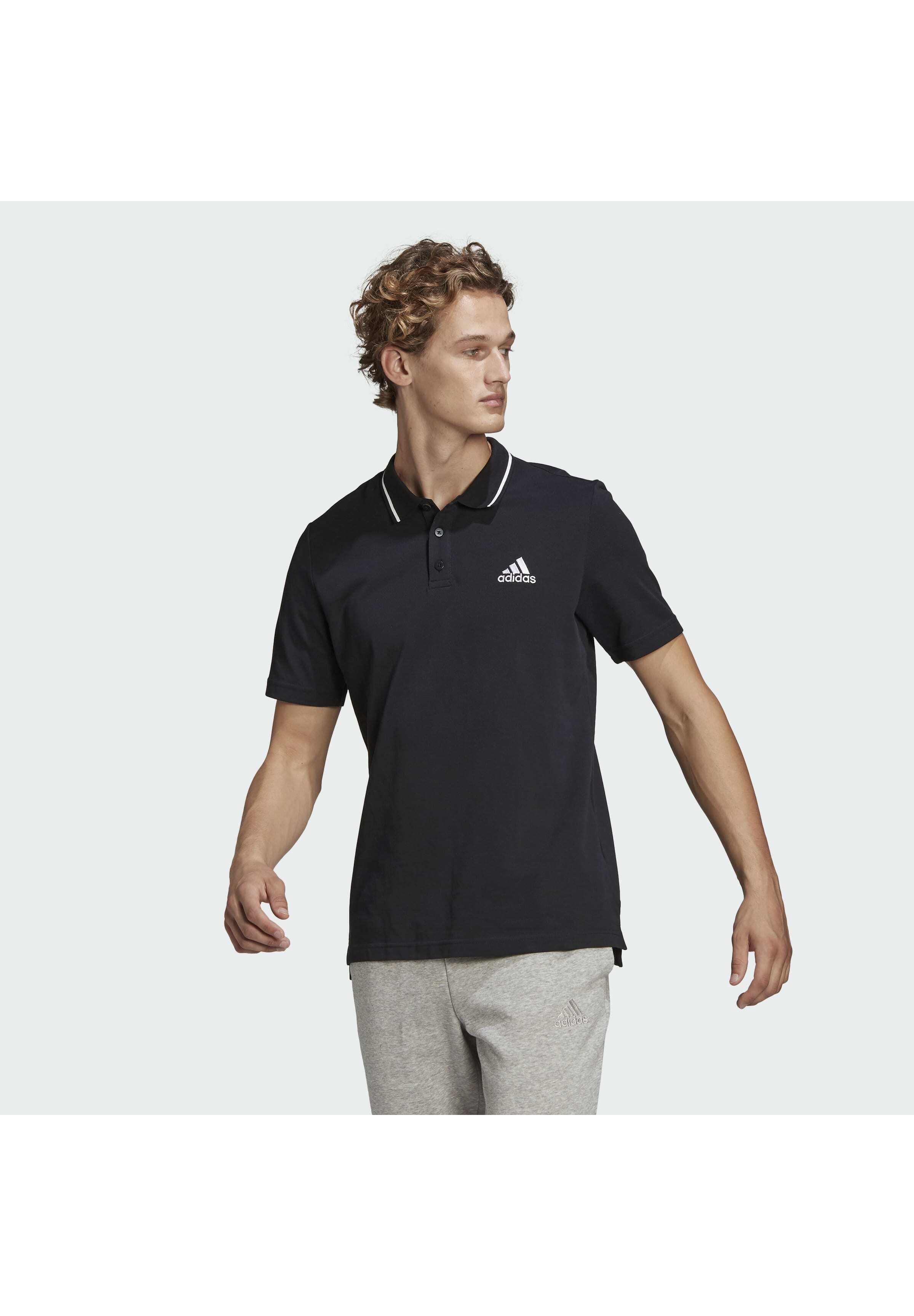 adidas Performance AEROREADY ESSENTIALS PIQUÉ SMALL LOGO POLO SHIRT -  Poloshirt - black/Zwart - Zalando.nl