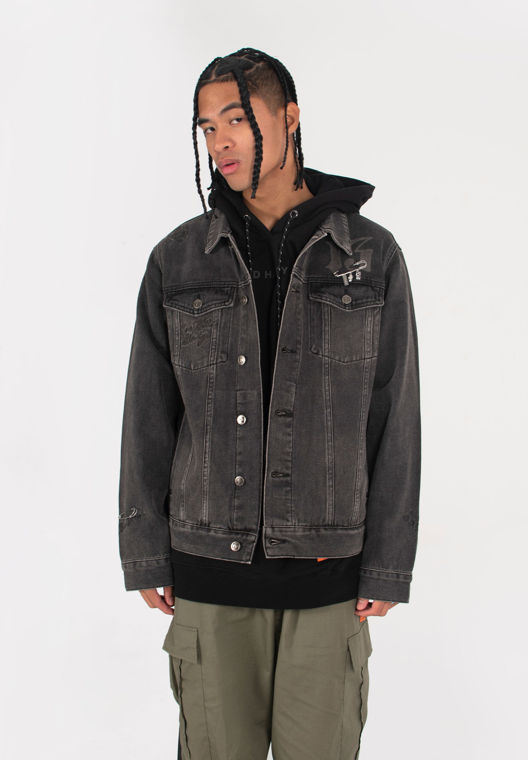 Ed Hardy Chaqueta vaquera - black/denim negro - Zalando.es