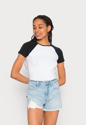 BASEBALL RINGER - Print T-shirt - black/white