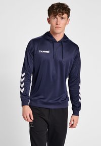 Hummel HMLPROMO POLY HOODIE - Felpa con cappuccio - marine