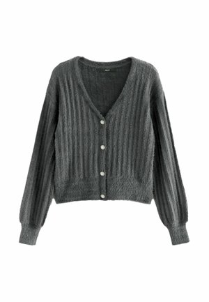 Next SOFT TOUCH FLUFFY V-NECK - Kardigan - grey charcoal