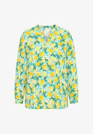 MIAMODA, BLUSE, REGULAR FIT, MUSTER, LANGARM - Blouse - pale turquoise
