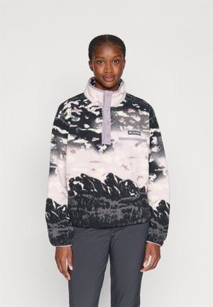 HELVETIA™ PRINTED CROPPED HALF SNAP - Fleecetröja - shale purple sisters/shale purple