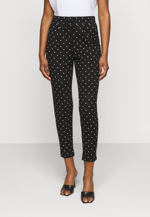 ONLPOPTRASH EASY DOT PANT - Pantalones - black