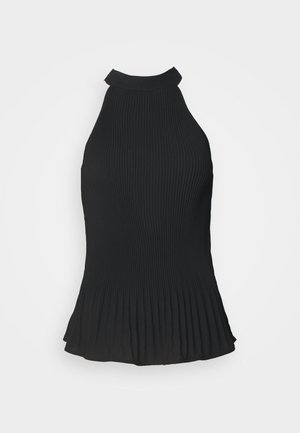 ONLY ONLIGGY PLISSE HALTERNECK - Top - black