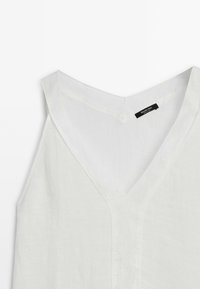 Massimo Dutti FLOWING DOUBLE FABRIC GARMENT - Top - white