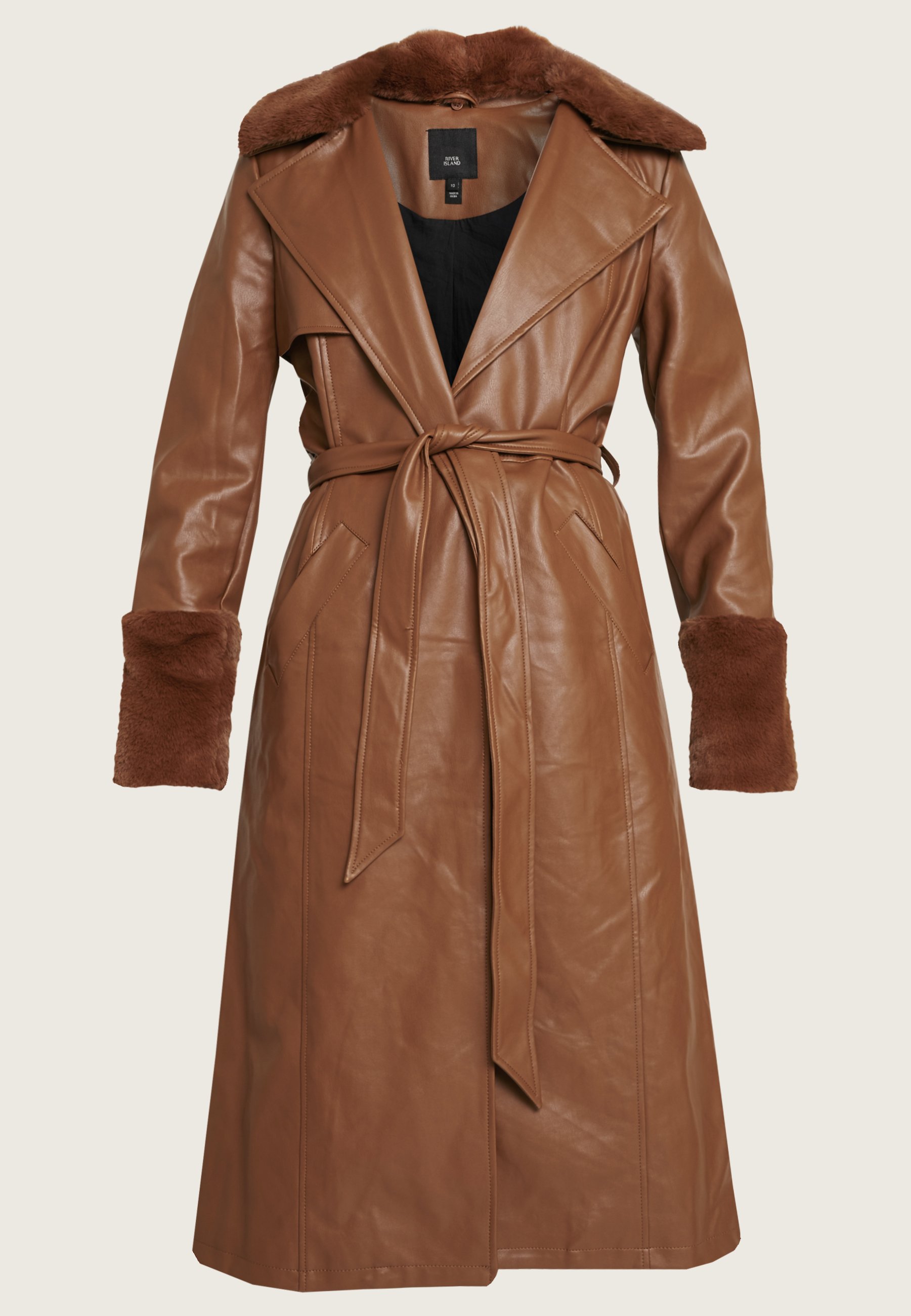 River Island Kåpe frakk tan Zalando.no River Island Kåpe frakk beige Zalando.no