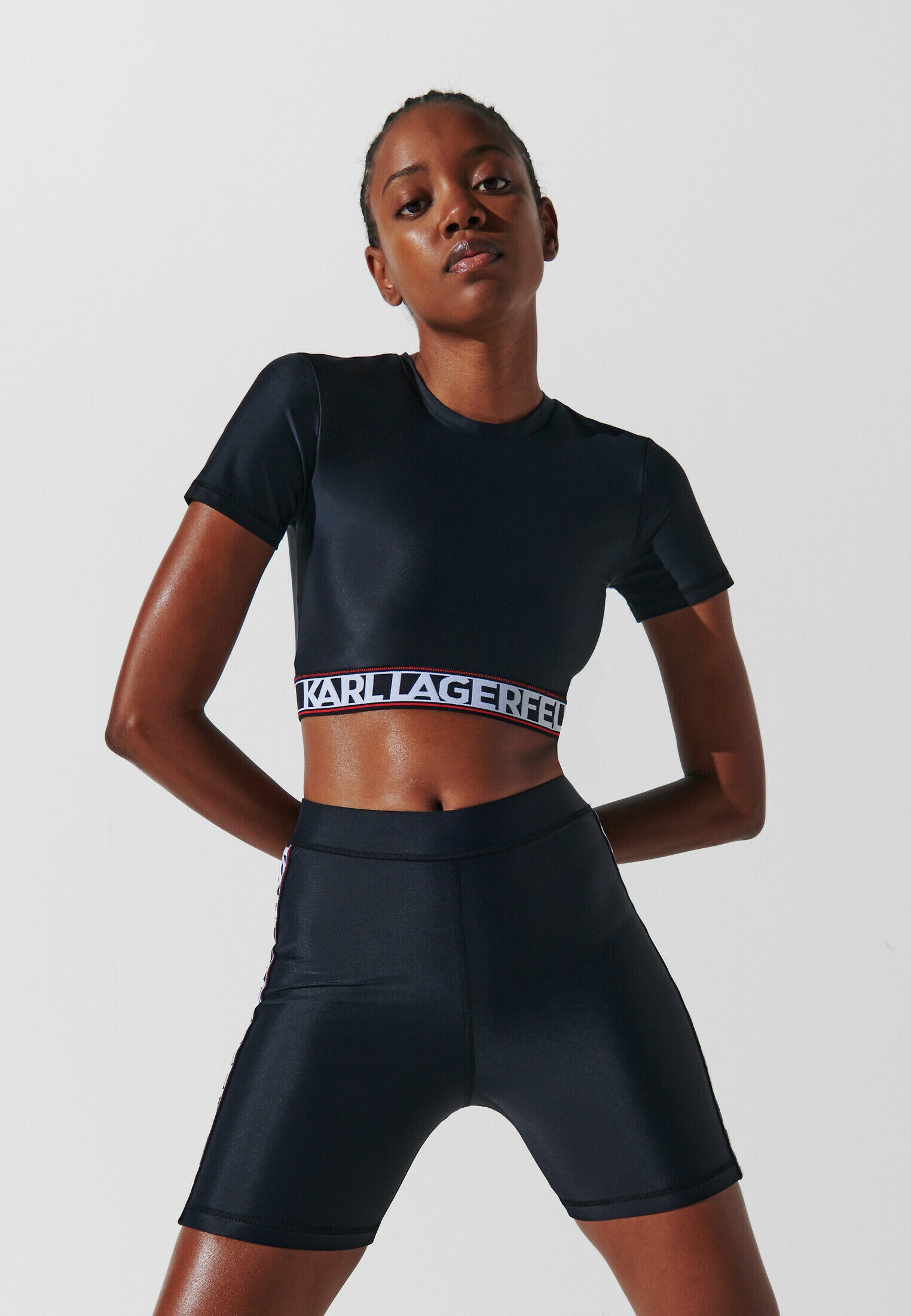 KARL LAGERFELD Karl Logo Regular T-Shirt Swimwear Cover Up, Nero, XL Uomo