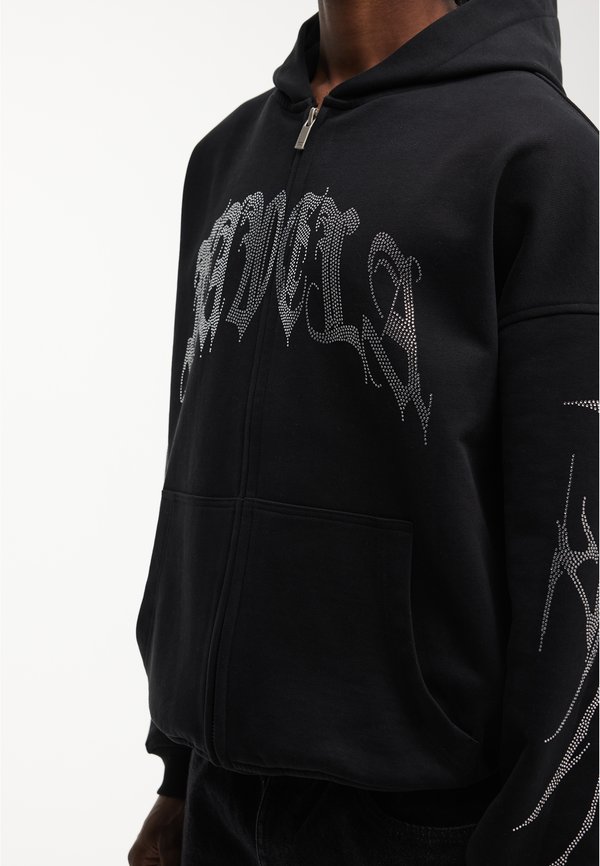 RIBCAGE RHINESTONE FRONTZIP UNISEX - Zip-up sweatshirt4
