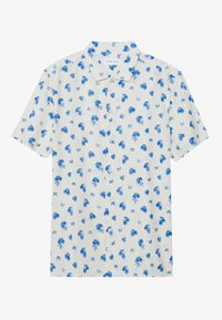 Pier One LINEN MIX BLEND SHIRT - Button down-skjorte - offwhite/blue
