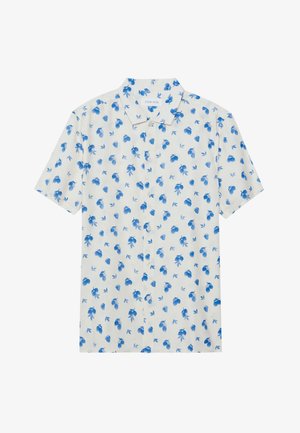 Pier One LINEN MIX BLEND SHIRT - Overhemd - offwhite/blue