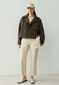 OPUS RELAXED FIT - Short coat - midnight brown