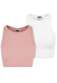 CROPPED 2-PACK - Top - lemonadepink white