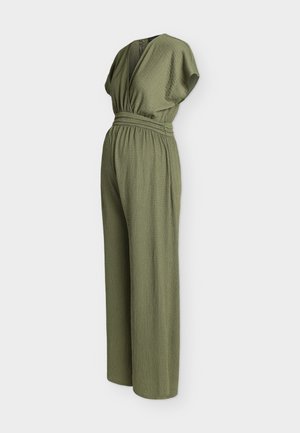 Anna Field MAMA, JUMPSUIT WITH WIDE LEG - Jumpsuit - dusty olive