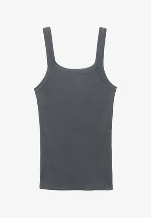 Tezenis, SQUARE NECK RIBBED - Top - grey