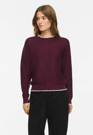VILA, KNITTED PULLOVER VITEGNI ROUND NECK - Pullover - winetasting